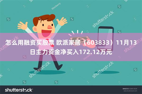 怎么用融资买股票 欧派家居（603833）11月13日主力资金净买入172.12万元