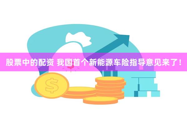 股票中的配资 我国首个新能源车险指导意见来了！