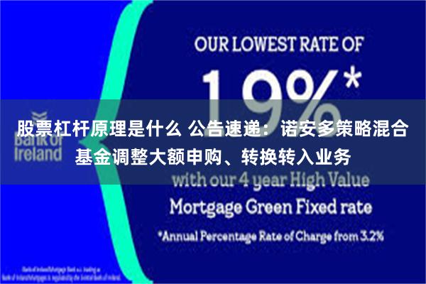 股票杠杆原理是什么 公告速递：诺安多策略混合基金调整大额申购、转换转入业务