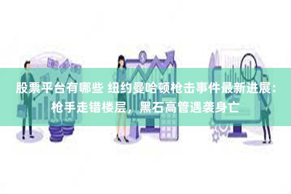股票平台有哪些 纽约曼哈顿枪击事件最新进展：枪手走错楼层，黑石高管遇袭身亡